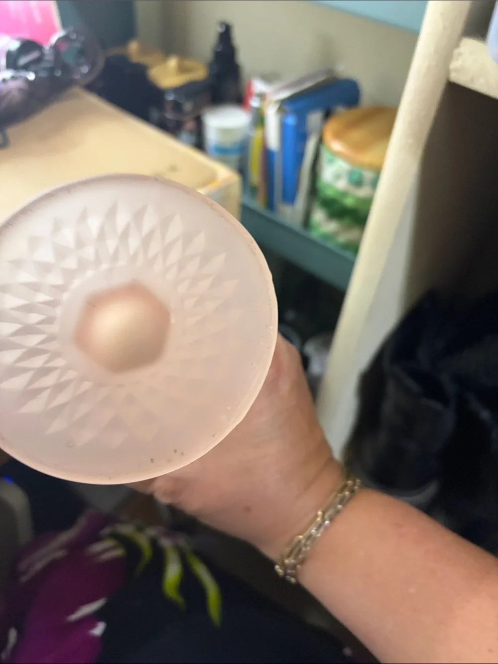 Vintage Indiana Glass Pink Frosted Satin Diamond Point Fluted Footed Vase.